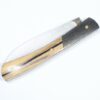 Couteau Le Tarn Ebène Royal et mitres en carbone Gold fiber visserrie or 11