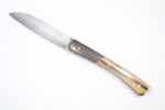 Couteau Le Tarn Ebène Royal et mitres en carbone Gold fiber visserrie or