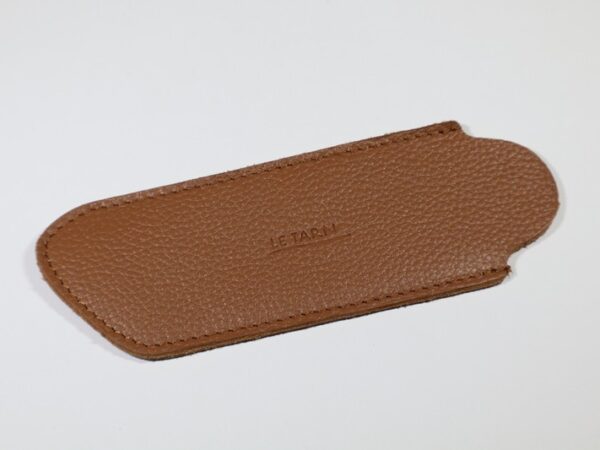 etui poche cuir marron couteau pliant